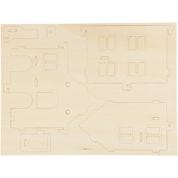 3D Pussel - Hus med veranda - Höjd: 17 cm - Plywood