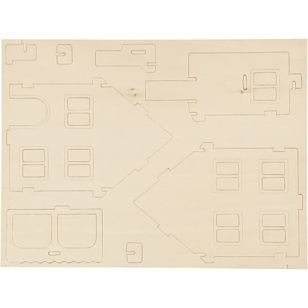 3D Pussel - Hus med veranda - Höjd: 17 cm - Plywood