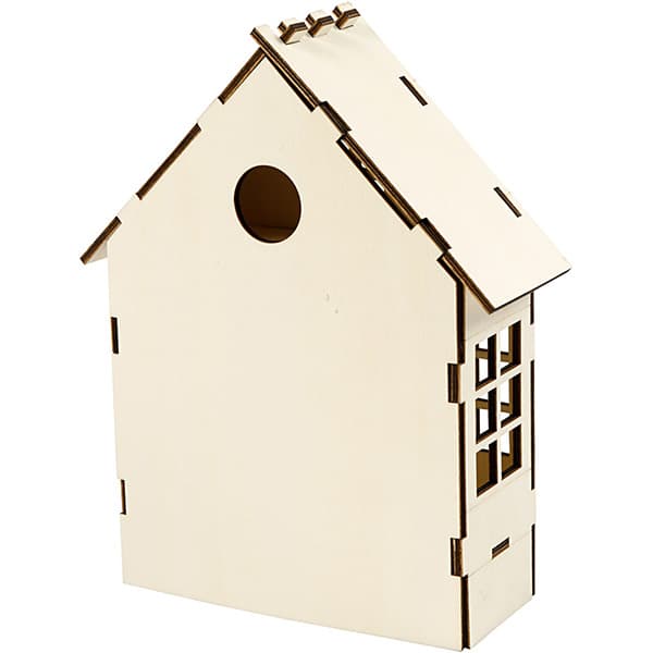 3D Pussel - Plywood Hus - Höjd: 24 cm