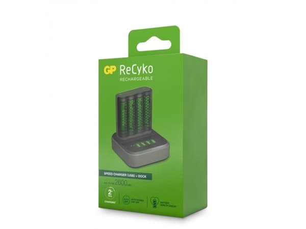GP Batteries ReCyko M451, Nikkelimetallihybridi (NiMH), AA, AAA, 4 kpl, Sisältää paristot