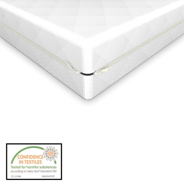 Hussäng Treviolo inkl. madrass 160x80 cm furu vit [en.casa]