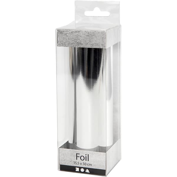 Dekorationsfolie Metallic - Silver - 15,5x50 cm