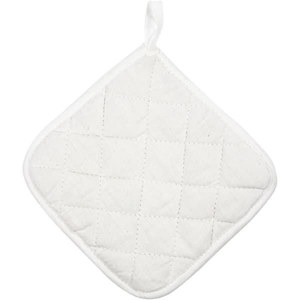 Grytlappar - 20 x 20 cm - Vit - 4 st