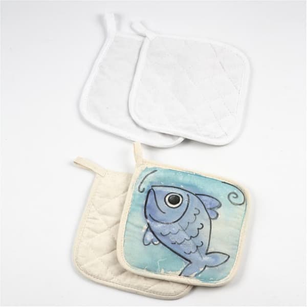 Grytlappar - 20 x 20 cm - Natur - 4 st