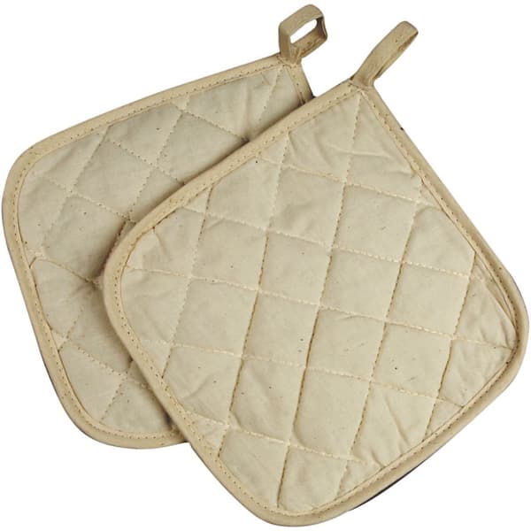 Grytlappar - 20 x 20 cm - Natur - 4 st