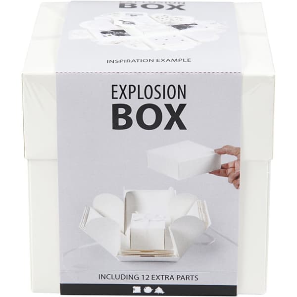 Exploding Box - H: 12 cm - Off White - Presentask