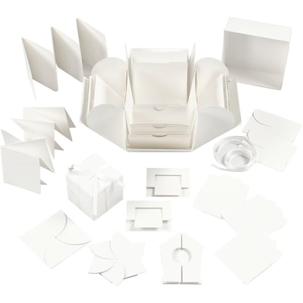 Exploding Box - H: 12 cm - Off White - Presentask