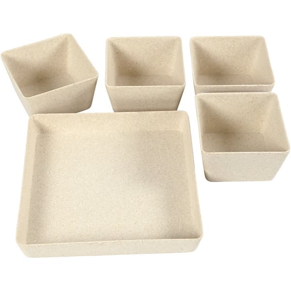 Krukor av Ekologisk Bambufibrer - 19,5x8 cm Djup: 19,5 cm