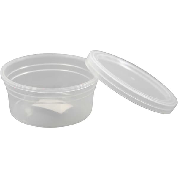 Plastburk med lock - 20 st - dia. 84 mm - 125 ml