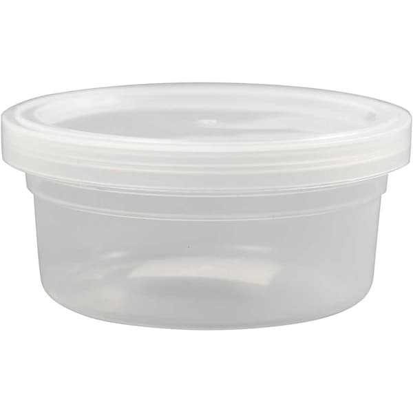 Plastburk med lock - 20 st - dia. 84 mm - 125 ml