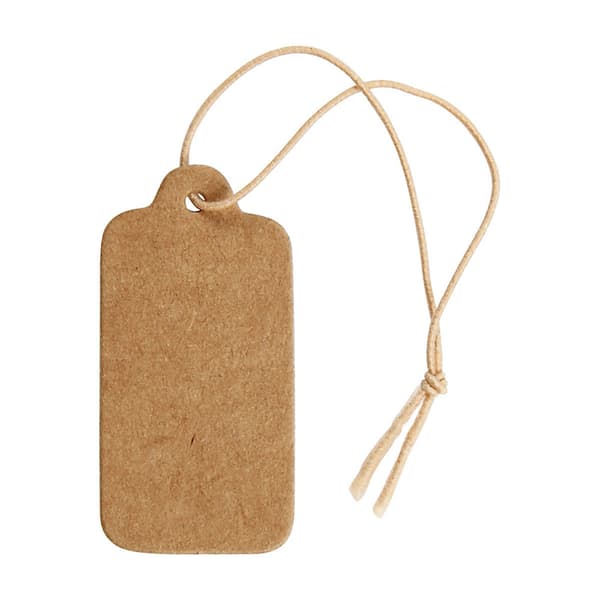 Prisetikett - Tags - 15x30 mm - Brun - 100 st
