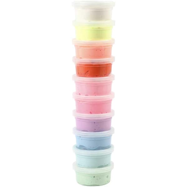 Silk Clay Mixade färger - Basic 2 - 10 st burkar á 40 gr