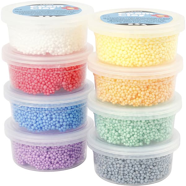 Foam Clay Large Lera - Basfärger - 8 Burkar