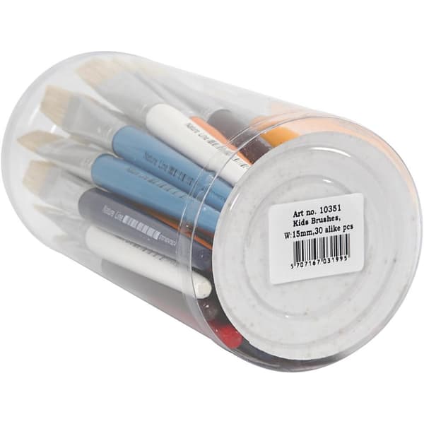 Barnpenslar - B: 15 mm - platta - 30 st