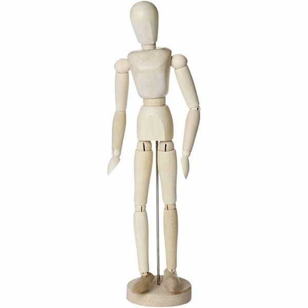 Modelldocka Kvinna - H: 30 cm - Trä