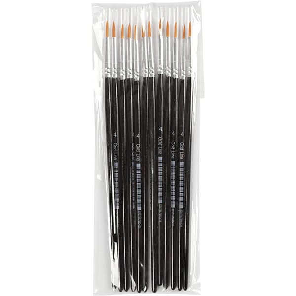 Pensel Gold Line Rund - nr 4 - 12 st