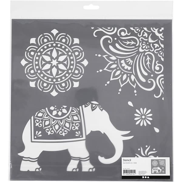 Stencil - 30,5x30,5 cm - Tjock 0,31 mm - Etniska motiv