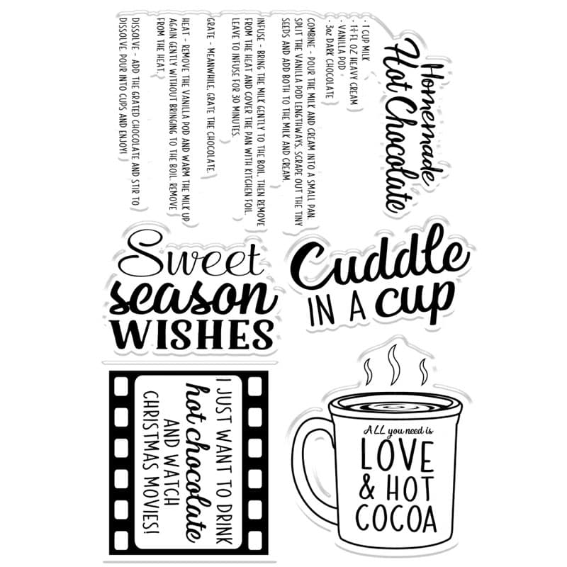Stamp & Die set Crafter's Companion - Sweet Season Wishes