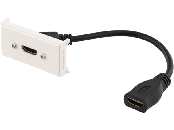 DELTACO VR-315 - Strömuttag - HDMI - vit
