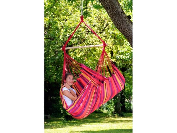 AMAZONAS AZ-2020125, Hengende hammock-stol, Uten stativ, Inne/Ute, Flerfarget, Rød, 120 kg, 1300 mm