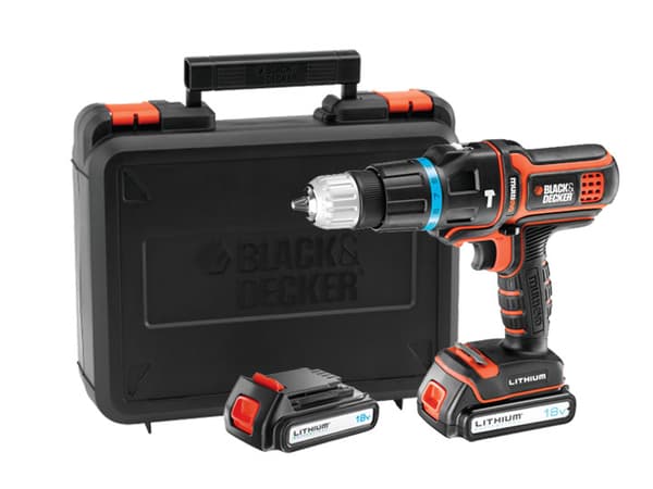 Black & Decker MT218KB, Boremaskin med pistolgrep, 800 RPM, Batteri, Lithium-Ion (Li-Ion), 18 V, 300 min
