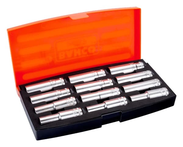 Bahco kärkisarja 1/2" pitkä 12 osaa 10-21mm