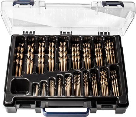 THÜRMER TOOLS Metallborr HSS Cobolt 100 stBorrset 1,0-10,0mm med 0,5mm fjäderspakar i sortimentslåda