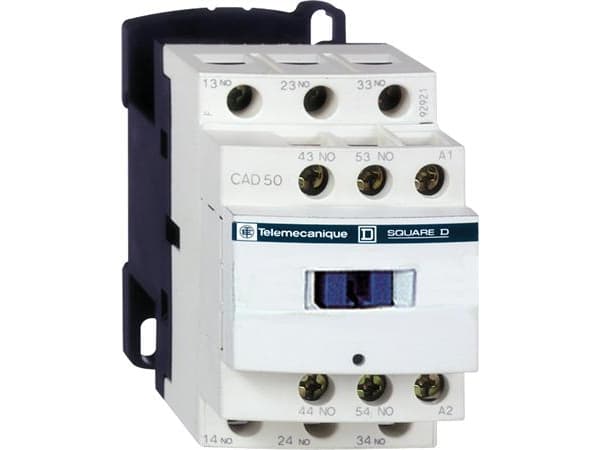 Schneider Electric TeSys D control relay, Musta, Valkoinen, 230 V, 50 - 60 Hz, 10 A, 45 x 84 x 77 mm, -40 - 60 °C