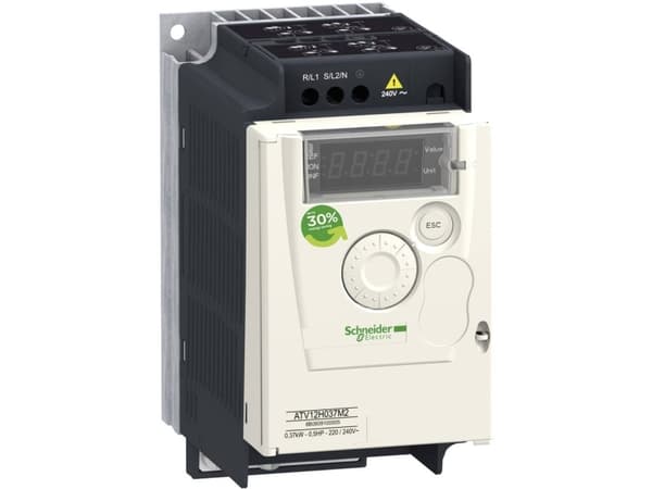 Schneider Electric ATV12H055M2, Musta, Valkoinen, IP20, 200-240 V, 72 mm, 131,2 mm, 143 mm