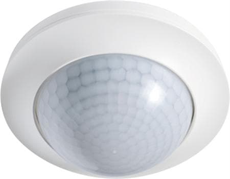 ESYLUX Kattoasennustunnistin 360°, uppoasennus, kantama n. Ø 24 m, 2 x valokanava, KNX-väylä