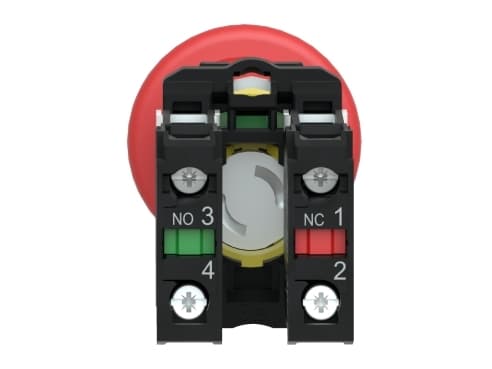 Schneider Electric XB5, Knapp, IP66, IK03, Klass II, 40 mm, 82 mm