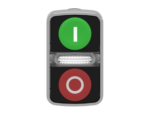 Schneider Electric ZB4, Knapp, Grön, Integral LED, IP66, IK06, 56 g