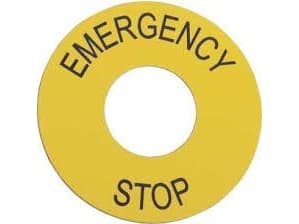 Skilt ZB2BY9330 TEKST:EMERGENCY