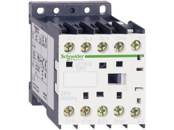 SCHNEIDER ELECTRIC Kytkin 2,2kW, 400V AC, 6A AC3, 3-napainen, 1NC, ohjausjännite 230V AC