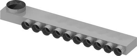 Danfoss Flex manifold. - Air Flex DMF-Ø160/10x75-L (venstre). manifold