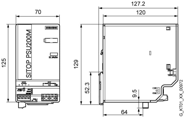Siemens 6EP1333-3BA10, inomhus, Multifärg, 150 mm, 90 mm, 140 mm, 600 g