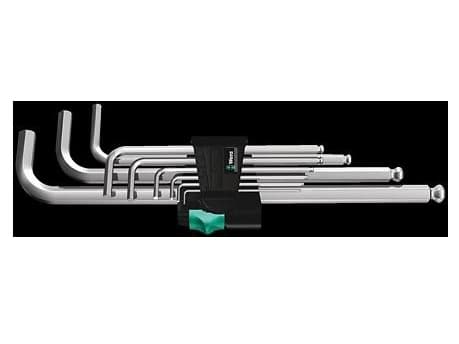 Wera 950/9 Hex-Plus 1 - L-nøkkelsett - 9 deler - inn clip fastener