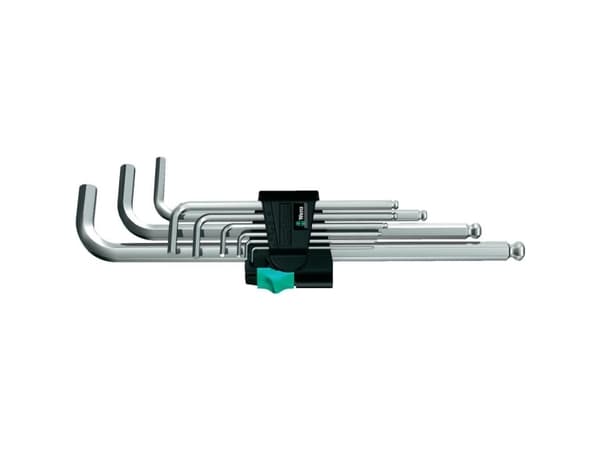Wera 950/9 Hex-Plus 1 - L-nøkkelsett - 9 deler - inn clip fastener