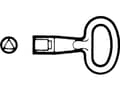 Miniatyrbild 2 av 5: SCHNEIDER ELECTRIC Väggskåp Spacial CRN-nyckel 8 mmm 3-kant för CRN-skåp