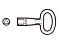 Miniatyrbild 1 av 5: SCHNEIDER ELECTRIC Väggskåp Spacial CRN-nyckel 8 mmm 3-kant för CRN-skåp