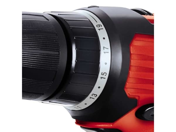 Einhell TH-CD 12-2 Li, Boremaskin med pistolgrep, Nøkkelløs, Sort, Rød, 1 cm, 350 RPM, 1300 RPM