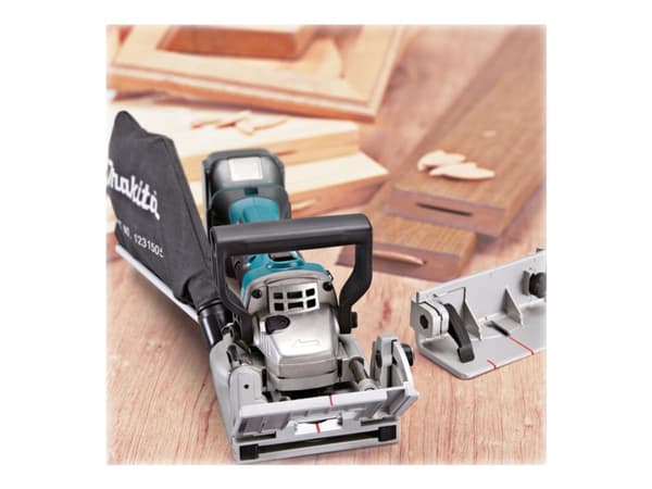 Makita DPJ180 - Biscuit joiner - trådløs - 100 mm - 2 batterier - 18 V