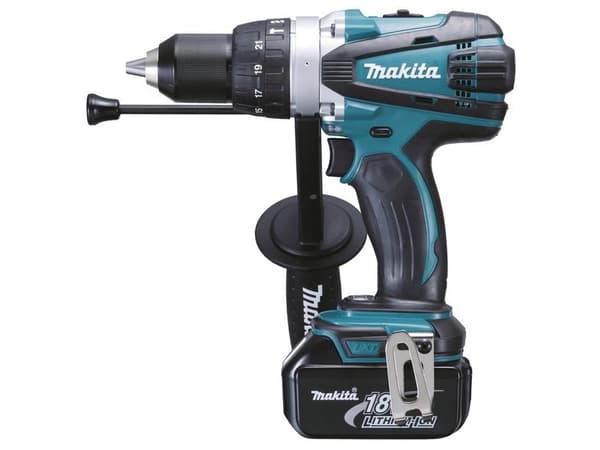 Makita DHP458RTJ - Porakone/porakone - akkuporakone - 2-nopeuksinen - 91 N-m - 2 akkua - 18 V