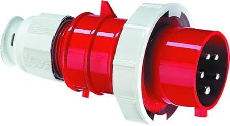 BALS CEE StikpropH6 400V 32A 4 polet RødMultigrip, skrue fornikletIP67, polyamidi