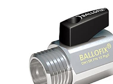 Ballofix med håndtag muffe/nippel rødgods krom 1/2
