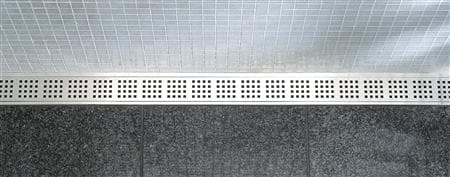 Unidrain-ritilä 3 mm:n vahvuisesta AISI 304 ruostumattomasta teräksestä ClassicLine-kehykseen - malli Square, pituus 800 mm