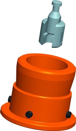 Danfoss adapter - for AMV(E) 335/435 - old VRB, VRG,VF,VL, DN15-25
