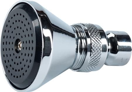 Børma brusehoved - m.plastbundstykke. Ø73mm 1/2. kugleled. gaffel. F1374AA