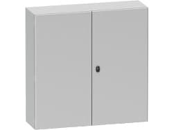 SCHNEIDER ELECTRIC Seinäkaappi metallia S3D, 1200 x 1200 x 300 mm KxSxK RAL7035, kiinnityslevyllä, IP55, 2 ovea