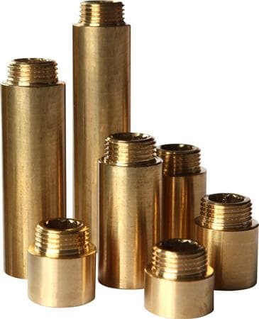 Haneforlænger 1/2"-100 mm rå messing